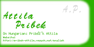 attila pribek business card